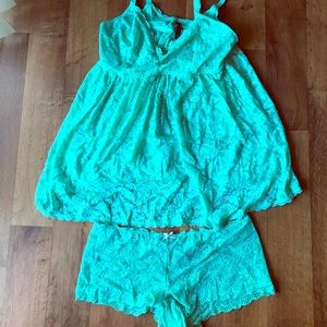 Torrid lingerie set both the teddy and boy shorts